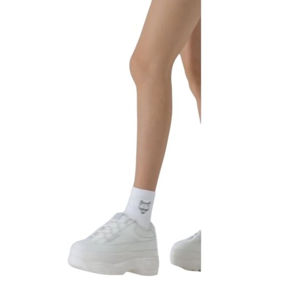 Naked Wolfe Women's Platform Sneakers Sz 9 White Leather Chunky Sole - Picture 2 of 16